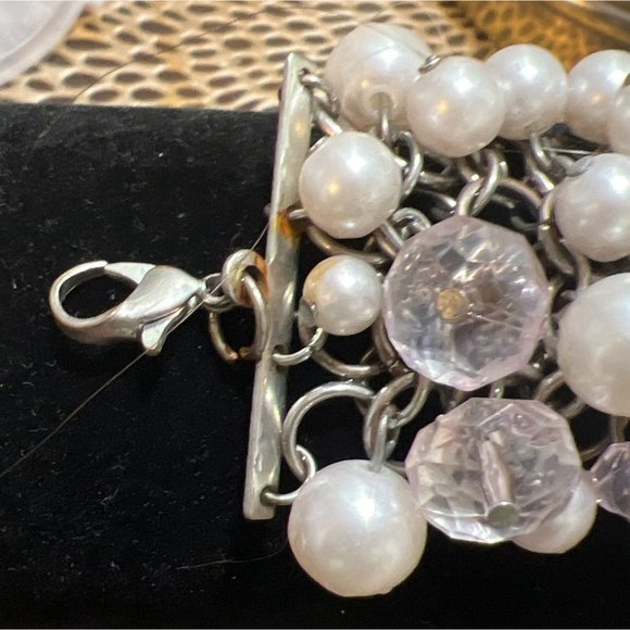 Vera Wang Cha-Cha Faux Pearl Bracelet -- 10" - Picture 3 of 6